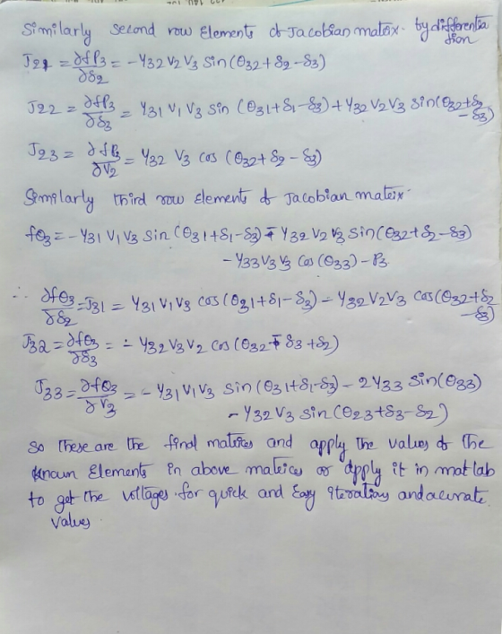 Similarly Selond row Element ch Jacobian malex byderena T2 -0f PsY32 V2 V3 Stn(032+89-S3) NO 322 83 J23 432 V3 Cas (O+8- S3)