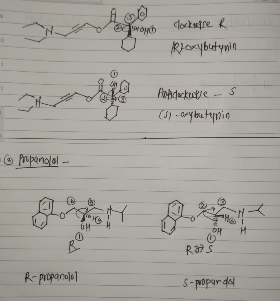 o e O clockerse R Roxybutynin Antiqockupse – s (SI Oxybutynin = @ propanolol - Ros R-propanolol S-propandol