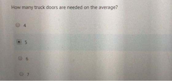 How many truck doors are needed on the average? 4 6