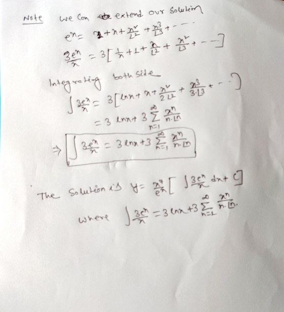 Note we can be extend our solution ens 1+ + + zem - 3[++++ ] --) 3.13 Integrating both side S = 3 [lnntatem 2 L2 na) =3 lant