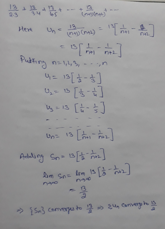 ] + y hest - tobacontest - Here Un = 12 13 (+2) = 13 [n 1 - 2 = [ht mitz] Putting n=1,2,3, ...n = 13[ 2 - 3] U₂= 13 [ 3 - 4 U