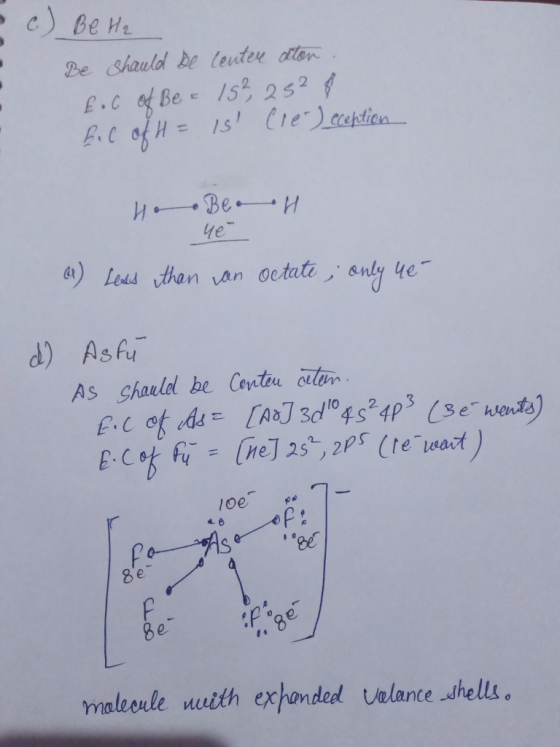 c Be He De Shauld be leuter aten E.C of Be- 15 2s2 E.C of H= IS (ie)ception Be H че Ledd than an octate anly ye As fu As sha