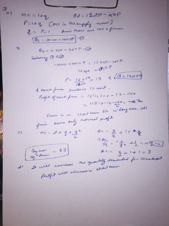 alma as Mc-itg ad=15250-2509 P=1+q Eme is the supply nowe] a = P_ I a nce there are 100 o firms Qs =-1000+1000P 5 QD=15250-25