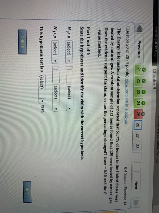 TOICUraw-AIll Edučation Campus Hosted by ALEKS Corp Chapter 8 Previous 21 22 23 24 25 26 27 28 Next Question 26 of 28 (4 poin