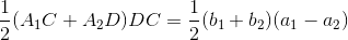 (A1C + A2D)DC = -(61 + b2) (a1 – 12)