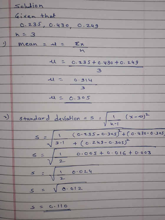 Salution iven thet o.23S 0.430 249 Mean 3 vafionS ㄥ 2- さ·012