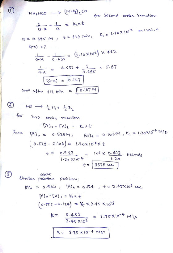 4、532 5.97 1 0-69s (a-*) 0-167 to-167 413 min 0.529-0.106 = 1.20 ΧΙδ1x t t= o.423 1.20 七=「3525 sec. Cubore 0-4-31 2.4-5 X103