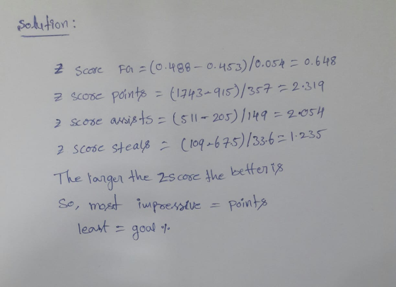 군 Scooe Points = (1-7印3-915)/357= 2.319 2 Scosc steals (10 675)/386 1-235 The longen the 2s cose the beffen v