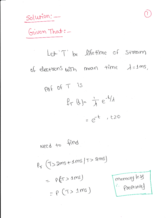 Solution: Given Thos: fefime o Streon) Pof of T is weed tofind memoxy le