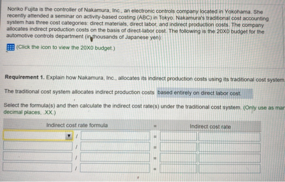 Noriko Fujita is the controller of Nakamura, Inc., an electronic controls company located in Yokohama. She recently attended