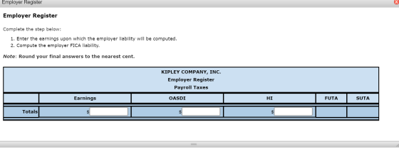 Employer Register Employer Register Complete the step below: 1. Enter the earnings upon which the employer liability will be