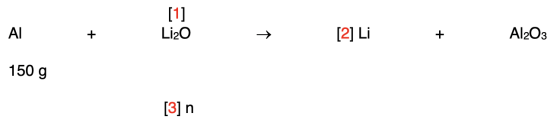 [1] Liao AL + → [2] Li Al2O3 + 150g [3] n