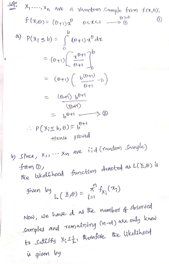 501 0 (ee-C町 X e-tl te likelihood functio denoted a LOe) i given by Now, we have d 십 te number 4.observed u ivenvy