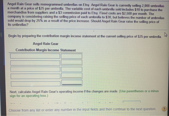 Angel Rain Gear sells monogrammed umbrellas on Etsy. Angel Rain Gear is currently selling 2,000 umbrellas a month at a price
