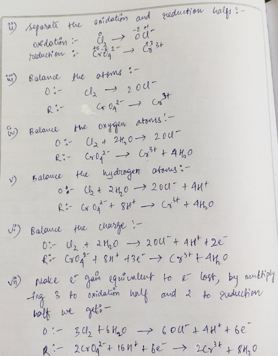 Onidation and uduuhon halys Aeparat te & oxdaton heduchon +6 2- Balance tue atfms 2 0d- 3t he oxygen atus U2 2,0- 20u RiCr t