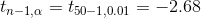 t_{n-1,\alpha}=t_{50-1,0.01}=-2.68