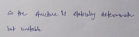 So the structure is efaltically determinate but unstable