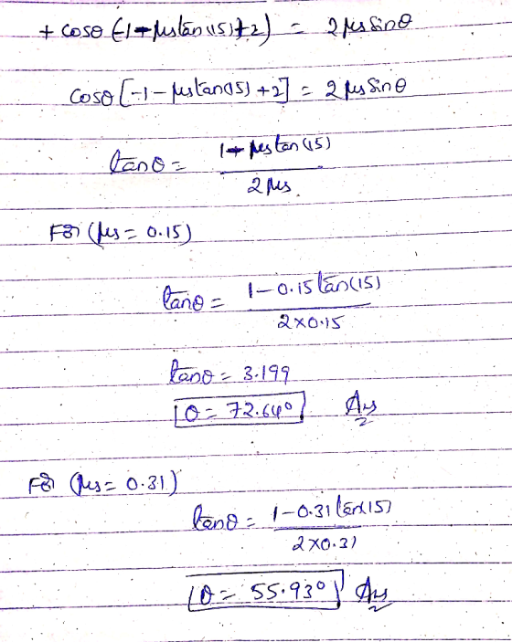 ---+ cose Ele distan usstz) - Russine coso (-1 - festanas) +2] = Q My Siria tano lt pestan (15) alis Foi (les = 0.15) lano =