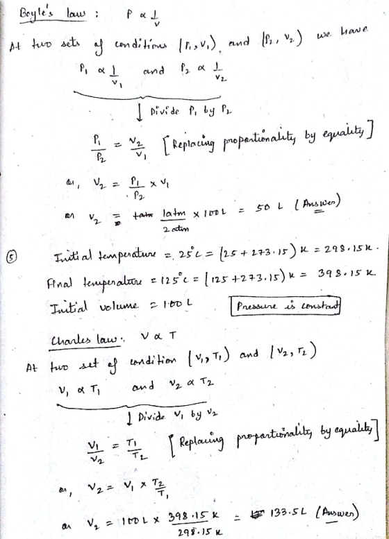 Boyles law : Pad At two sets of conditions Ilgv.) and 18, 2) we have Pra] and P, a bir I divide P, by Pr a [Replacing proper