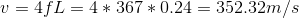 2 = 4fL = 4 * 367 * 0.24 = 352.32m S
