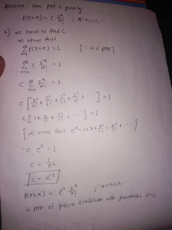a) we have tu find c 2. 거1 2 2. 2. C-e