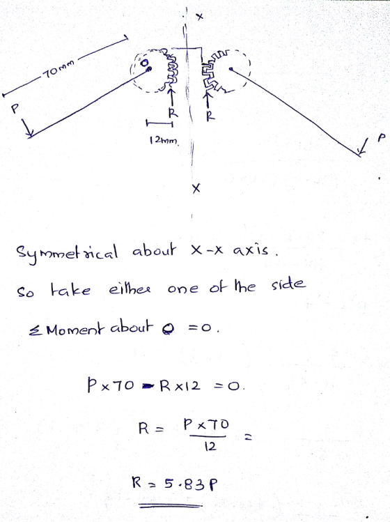 1o 12mm mmel ical abour X -x axis So ake eilhe one o he side. Mo nent about 0-0 12