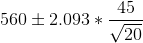 45 560 +2.093 * *20