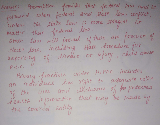 Pnstoer: Preem ptton rwide: thet fedelavo mut be olloo ed kohen Hederal anol tate lavos conpict unlecs the ate Low is more Shringent on mater than Tedera state law polu brevail u there are nviston state law, in dlidimg state pocedure for ebort et.c. llowed K hen tederal and 와ate law sun disedse or njurychild abuse va t chces under HIPAA includes an individual has Yǐght to adequate notice rotected Reaith in/ormation that be made b the Coveread in