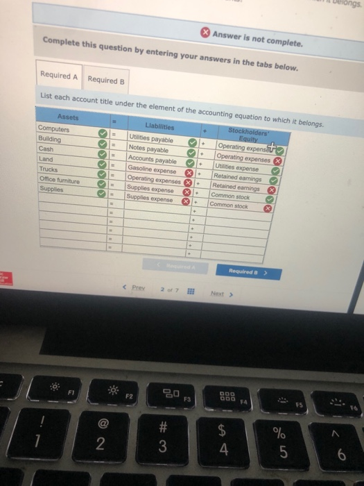 longs X Answer is not complete. Complete this question by entering your answers in the tabs below. Required A Required B List