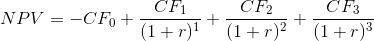 CF CF CF3 *0+ (1+r)1*(1 + r)2 + (1+r)3