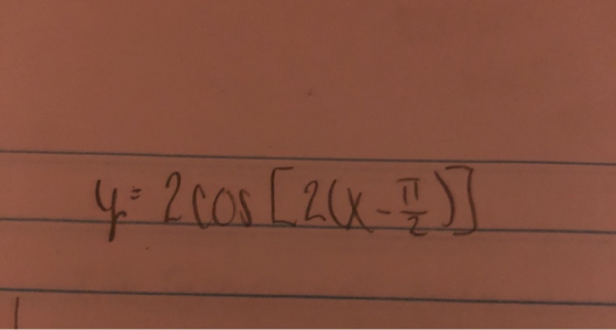 4= 2 cos [2(x-7)]