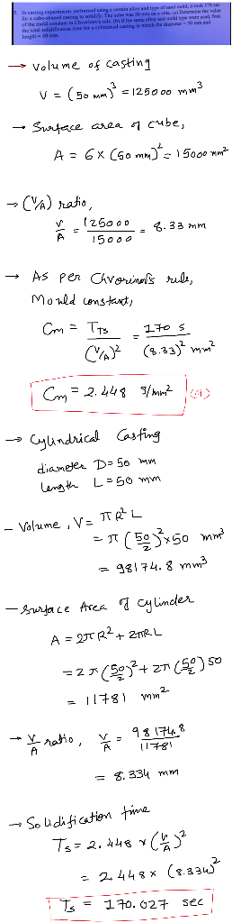 -> Volme of Castin1 A 500 Sura e rea Cy Under Pt 8.334 m 2- ユ448 x (8.334)