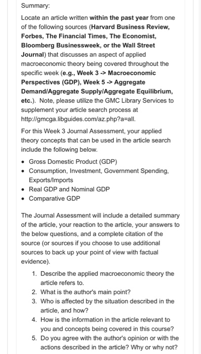 Summary: Locate an article written within the past year from one of the following sources (Harvard Business Review, Forbes, T