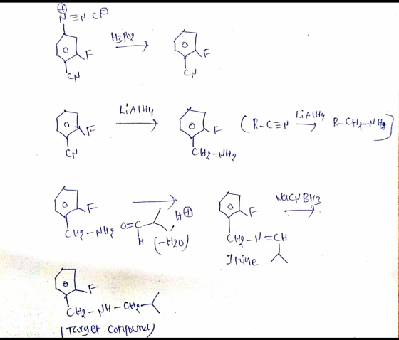 BEN CP LA(Hy to listen Que Chocolate con CH₂-UHq དང༌ ། བ ར ་ Ht (-H20) CHE_N=CH Itine \ CHQ-NH-Chien Target compound)