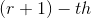 (r+1)-th