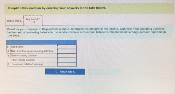 Complete this question by entering your answers in the tabs below. Req A and C Req B and D Based on your response to Requirem