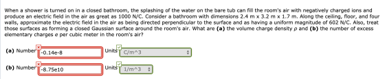 When a shower is turned on in a closed bathroom, the splashing of the water on the bare tub can fill the rooms air with nega