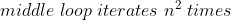 middle loop iterates n2 times