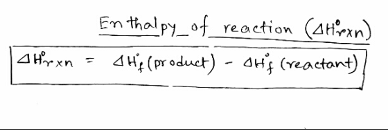 Enthalpy of reaction (AHrxn) 4 Hif (product) - OHI (reactant) Altran =