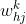w_{hj}^{k}