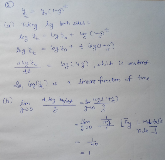 2 七 (a) Taking both sides