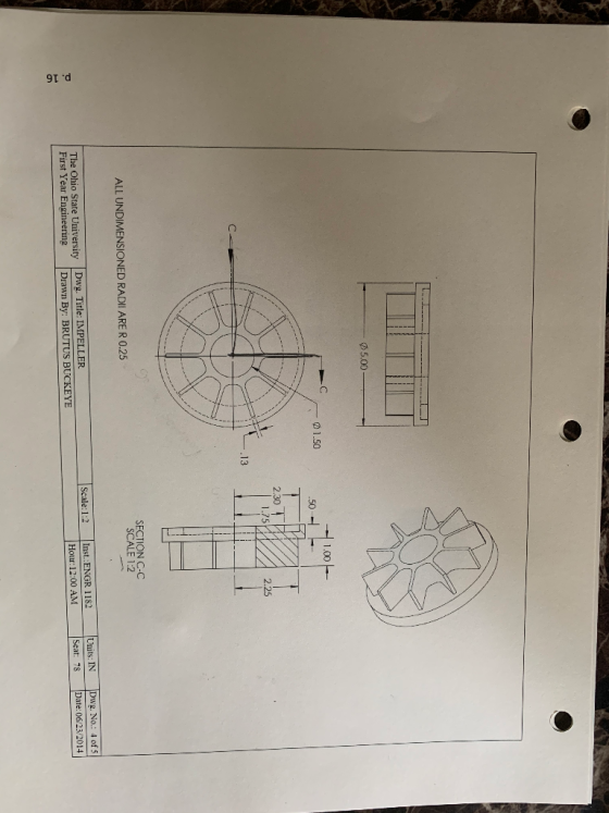 05.00 1.00 01.50 50 - 2.30 1.751 2.25 .13 1 SECTION C-C SCALE 1:2 ALL UNDIMENSIONED RADII ARE R 0.25 Scale: 1:2 Units: IN Sea