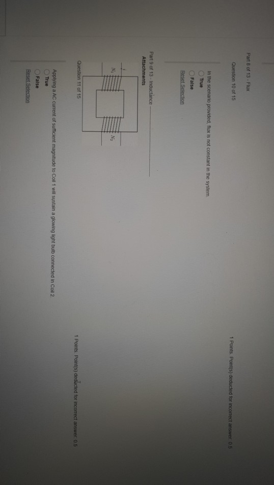 Part 8 of 13 - Flux Question 10 of 15 1 Points Point(s) deducted for incorrect answer 05 In the scenario provided, flux is no