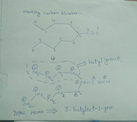 harking carben Number 12. 2. 3 4 CH z 2. oct-1- ne