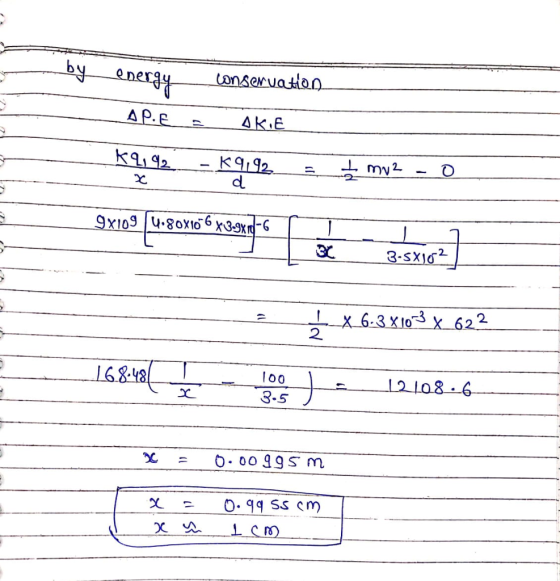 by energy conservation_ APE = AkiE ď k4, 92 - 69,92 3_1 m2 - 0 9x109 (u:ox56 xsando assicz] 1 X 6-3X103 x 622 16.848 100 1210