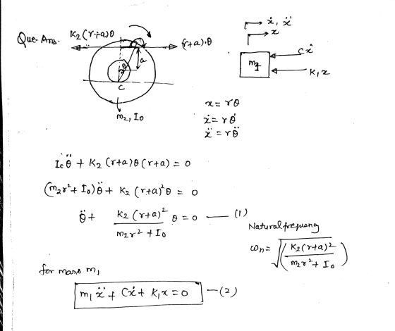 ¿, Que- Ans. K2 (YpQ) 672).0 cz my kiz M21 lo x=re z=r Ż - rö 1c 0 + K2 (rta)0 (r+a) = 0 (maot Io) ö+ + Kz (r.tajmo = Öt K2