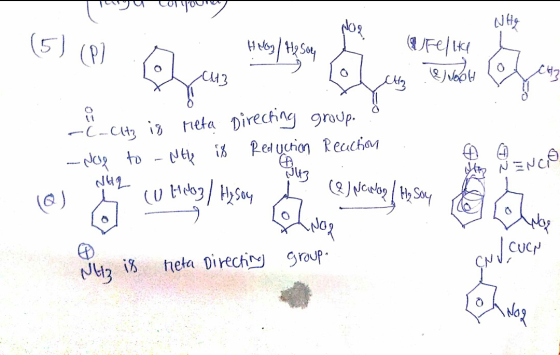 payu tonjoureny clean Quest -C-CH3 ig Meta Directing - Nog to - NHe is Reduction group. Reaction 3 the N ENCO Nuq -Utdog Hy s