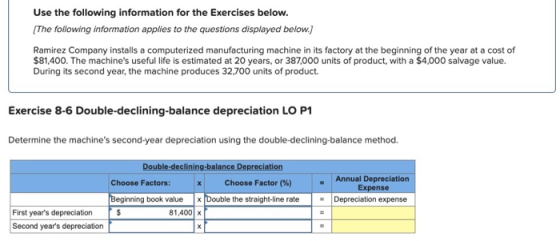 Use the following information for the Exercises below. The following information applies to the questions displayed below.) R