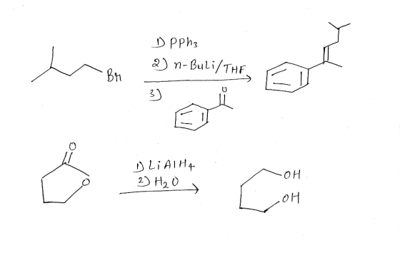 DPPh3 2) n-Buli/THE . ~ Br D LiAlH4 0,H (2 ܂