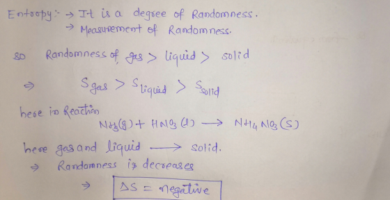 80 Entropy :- → It is a degree of Randomness, Measurement of Randomness. Randomness of gas > liquid > solid Sgas > Sliquid >